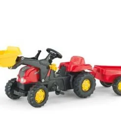 Rolly Toys Traktor Med Graveskuffe+Henger Kid Rød