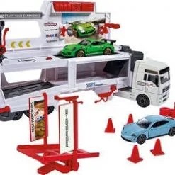 Majorette Porsche MAN TGX Lastebil Med Småbiler
