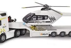Majorette Grand Series Norsk Politilastebil Volvo FH-16 Med Helikopter