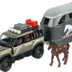 Majorette Grand Series Land Rover Med Hestetransport