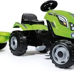 Smoby Trampetraktor Farmer XL Med Tilhenger, Grønn