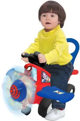 Kiddie Land KiddieLand Spiderman Spidey Activity Plane Gåbil, Rød/Blå - Bilde 2