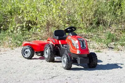 Smoby Farmer XL Trampetraktor Med Henger, Rød - Bilde 4