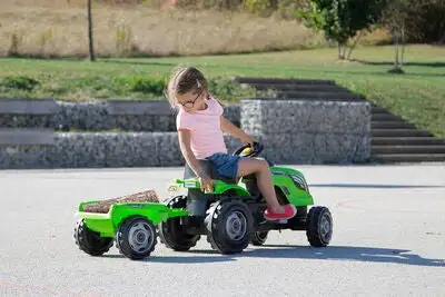 Smoby Trampetraktor Farmer XL Med Tilhenger, GrĂžnn - Bilde 9