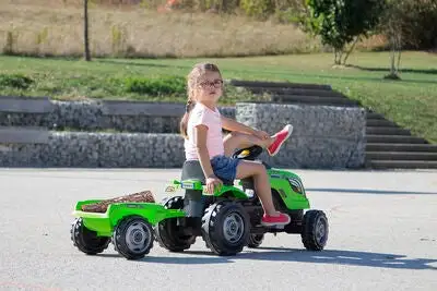 Smoby Trampetraktor Farmer XL Med Tilhenger, GrĂžnn - Bilde 8