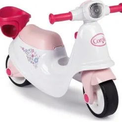 Smoby Corolle Ride-On Scooter, Rosa/Hvit