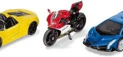 SIKU Sportsbil Og Motorsykkel Sett