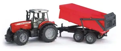 Bruder Massey Ferguson 7480 Traktor Med Tilhenger