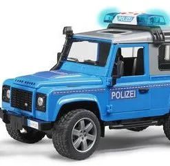 Bruder Land Rover Defender Politibil Med Politimann Og Tilbehør 02597