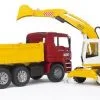 Bruder MAN TGA Construction Truck Og Liebherr Gravemaskin