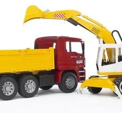 Bruder MAN TGA Construction Truck Og Liebherr Gravemaskin