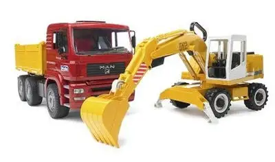 Bruder MAN TGA Construction Truck Og Liebherr Gravemaskin - Bilde 2