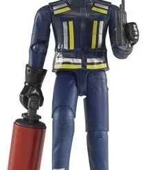 Bruder Brannmann Med Hjelm, Hansker Og Tilbehør