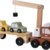Alice & Fox Lastebil Med Magnetkran, Brun