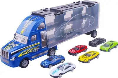 Alex's Garage Lastebil Med 6 Biler, BlÄ