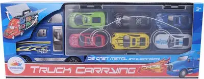 Alex's Garage Lastebil Med 6 Biler, BlÄ - Bilde 2